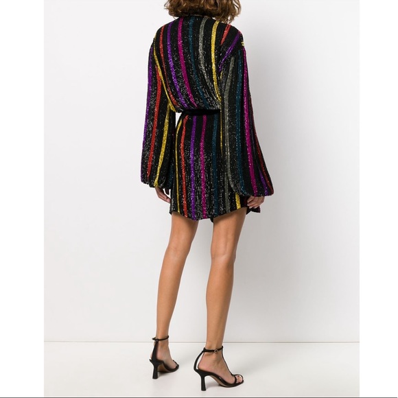 RETROFETE Gabrielle Long Sleeve Robe Wrap Dress - Picture 3 of 16